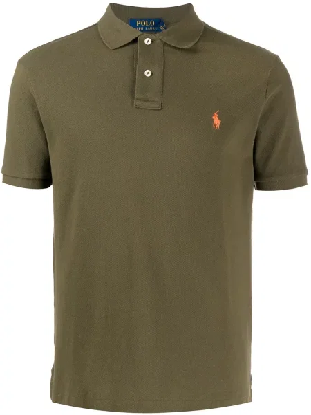 Lniana koszulka polo Polo Ralph Lauren z krótkim rękawem klasyczna zielona