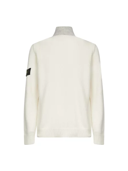 Kardigan Stone Island z kamieniami biały