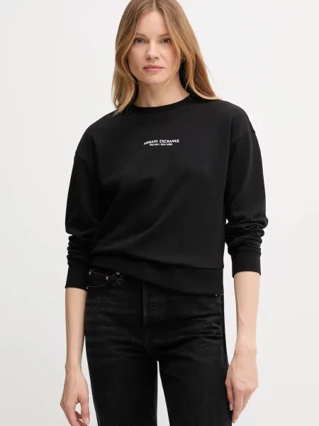 Armani Exchange hanorac de cu imprimeu negru