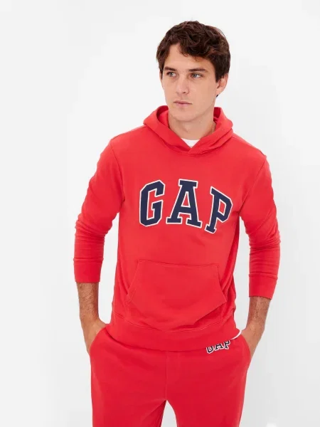 Pánska mikina GAP XLS FT Arch PO HD modern red červená