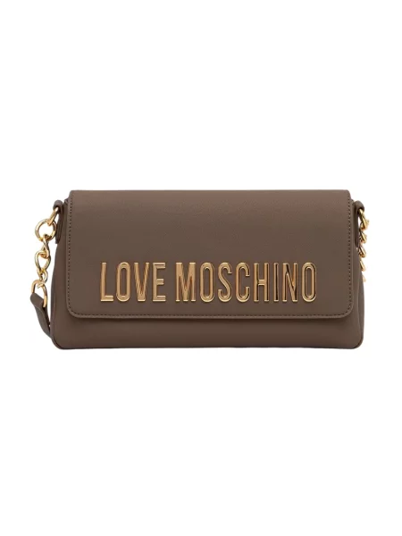 Love Moschino torebka z imitacji skóry brązowa