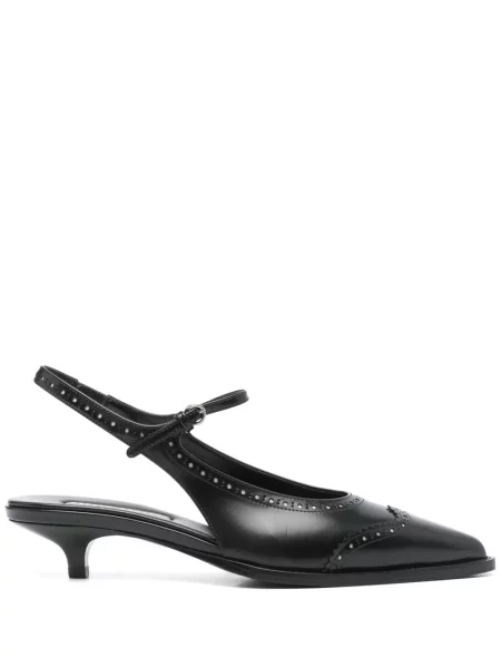 Pantofi cu toc Miu Miu slingback negru