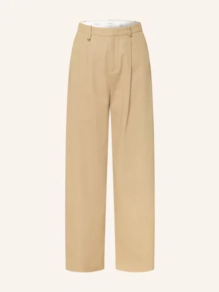 Vince Spodnie beige beżowe