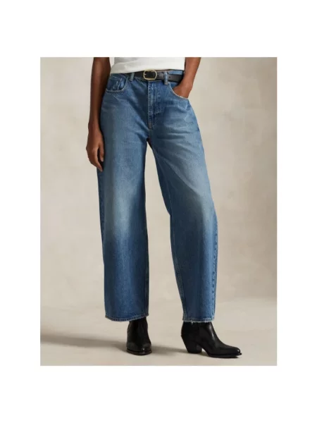 Szerokie jeansy Polo Ralph Lauren niebieskie
