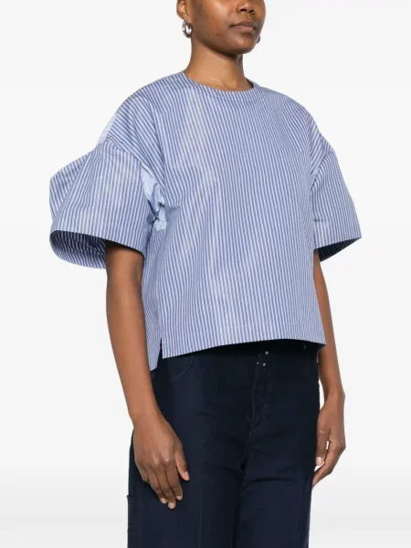 Ριγέ πουκάμισο Sacai μπλε