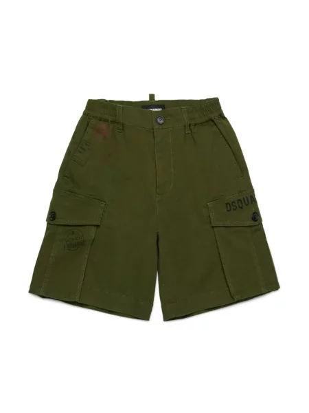 Szorty cargo dziecięce Dsquared2 zielone
