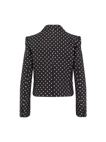 Lniana marynarka Valentino czarna