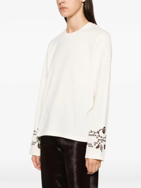 Lung tricou Moncler cu broderie