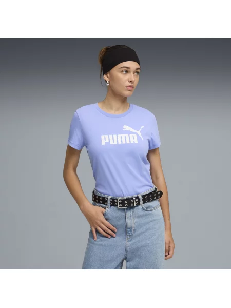 PUMA koszulka z logo ESS No. 1 Odzież S fioletowy