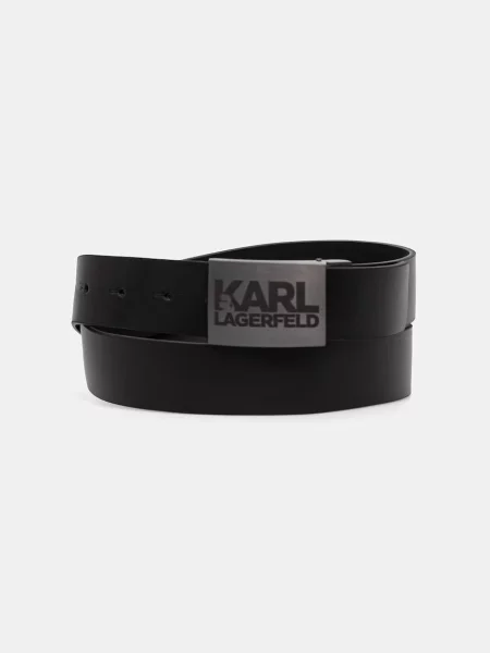 Karl Lagerfeld curea pentru bărbați din piele negru