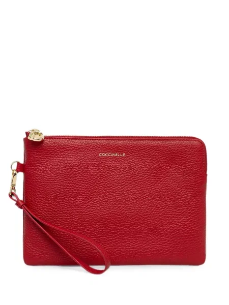 Δερμάτινος clutch Coccinelle κόκκινο