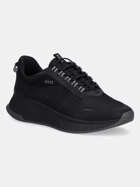 Sneakersy Boss skórzane czarne