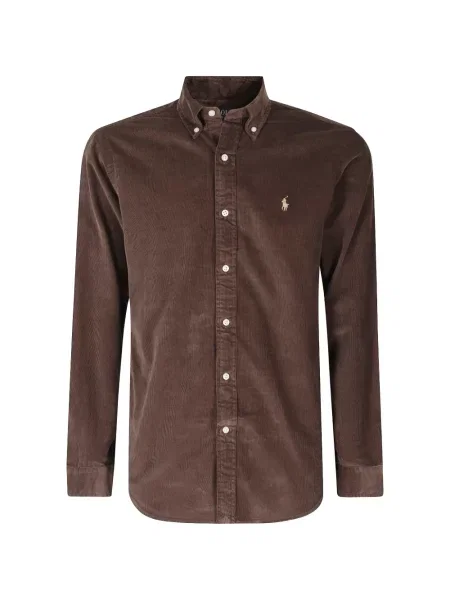 Polo Polo Ralph Lauren σουέτ με κέντημα καφέ
