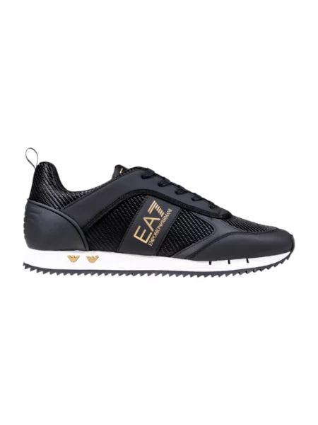 Emporio Armani Buty Mężczyzna 42 EU Sportowe Sneakersy z Nowoczesnym Designem czarny
