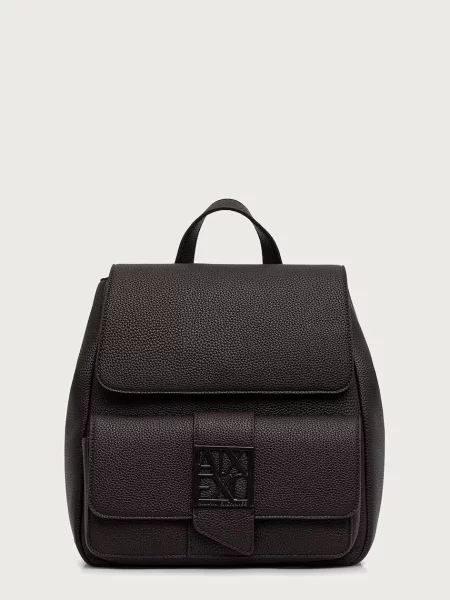 Armani Exchange rucsac de oraș pentru femei cu imitație de piele maro