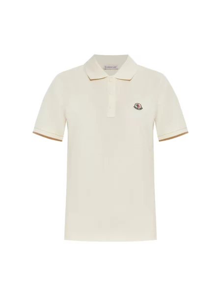 Koszulka polo Moncler z logo beżowa