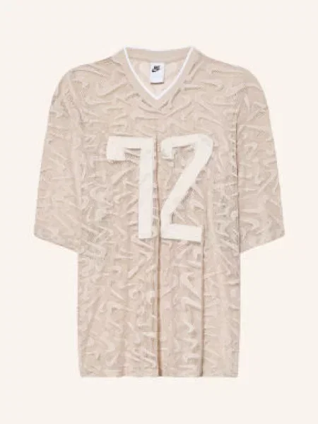 Nike Oversized Tričko Sportswear Chill Lace Ze Síťoviny krémová