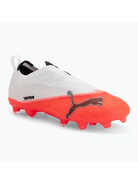 Încălțăminte de fotbal pentru copii PUMA Ultra Nitro 7 Ultimate LL FG/AG Jr ultra red/puma black/puma white alb