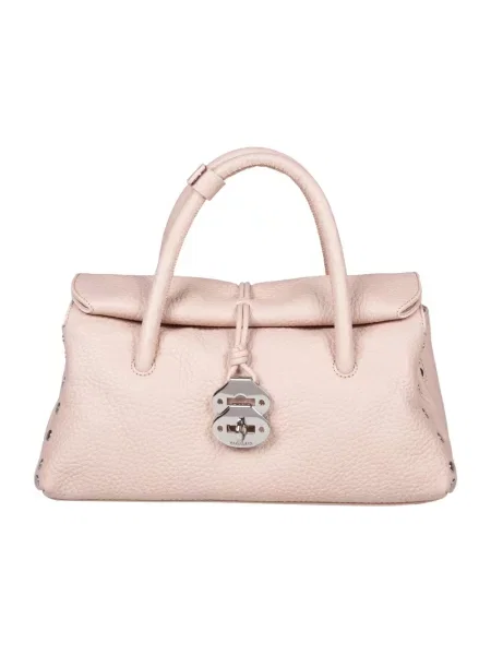 Mała torebka skórzana Zanellato różowa