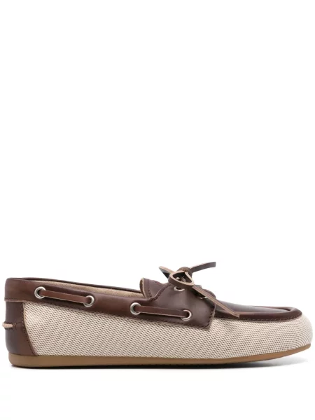 Plátěné loafers Miu Miu hnědé