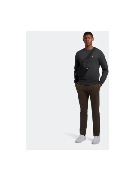 Bluza sportowa Lyle & Scott z okrągłym dekoltem klasyczna szara