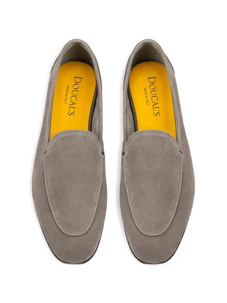 Pantofi loafer Doucal's din piele de căprioară gri