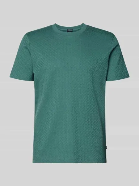 T-shirt z prążkowanym okrągłym dekoltem Joop! Collection