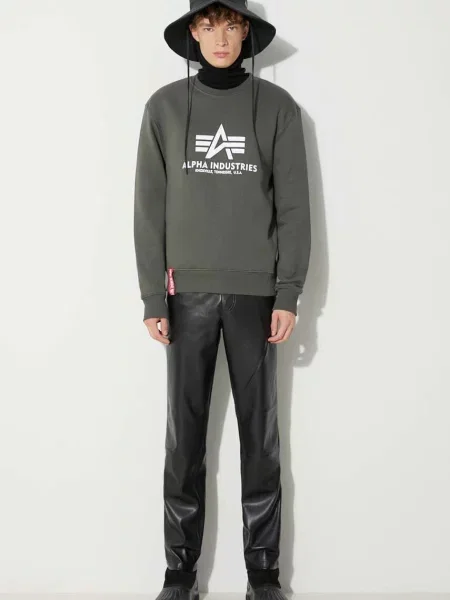 Кофта Alpha Industries Basic dark olive оливковий
