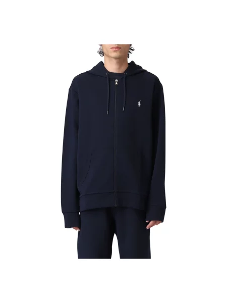 Polo Ralph Lauren bluza granatowy z kapturem gładka niebieska