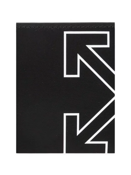 Portofel Off-white din piele cu imagine alb