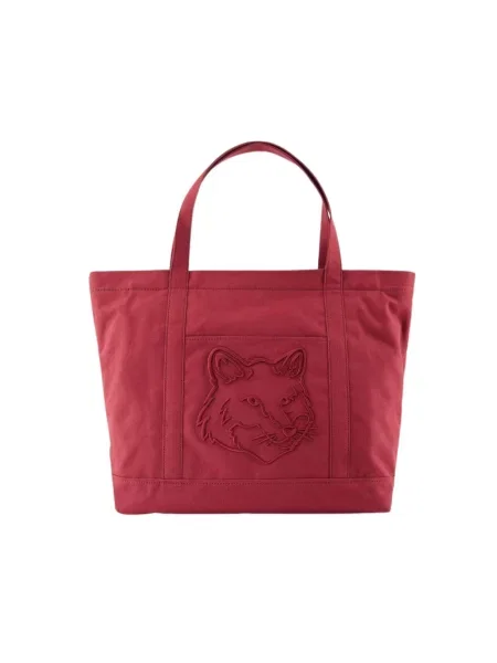 Duża shopperka Maison Kitsune czerwona