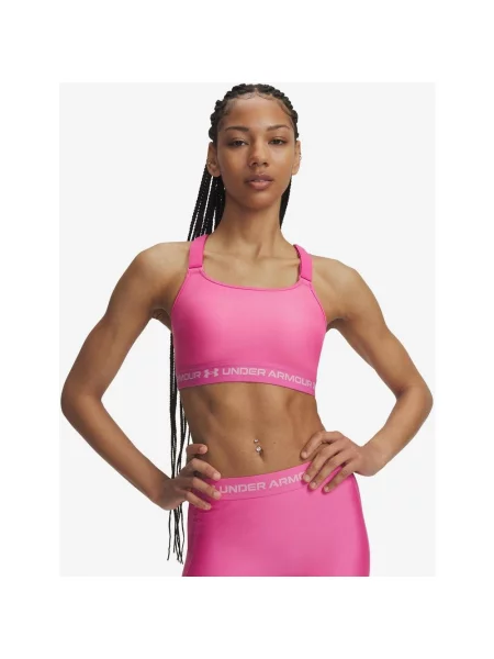 Biustonosz Under Armour HeatGear High fuksja XS różowy