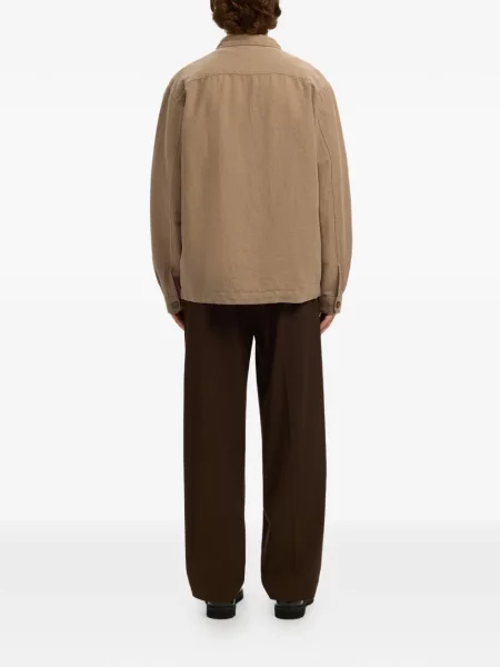 Риза Selected кафяво