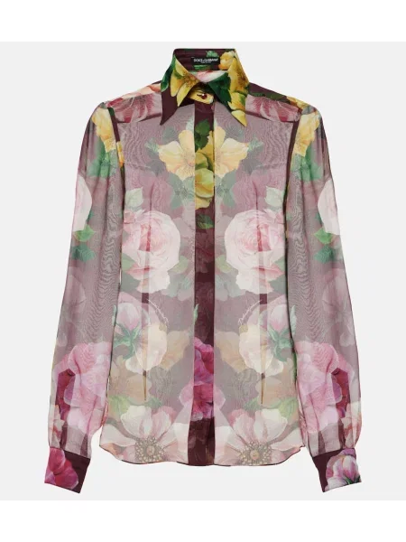 Bluză Dolce&gabbana de mătase cu imagine