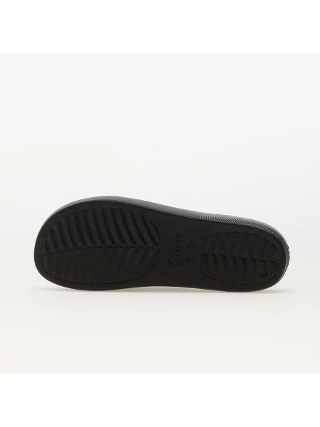 Классические шлепанцы Crocs на платформе черные