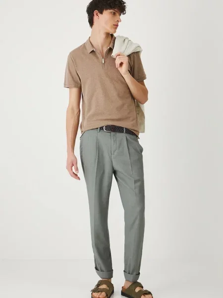 Меланжевое поло Medicine бежевое