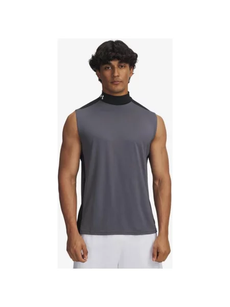 Koszulka bez rękawów Under Armour HeatGear Wordmark ciemnoszara M szara