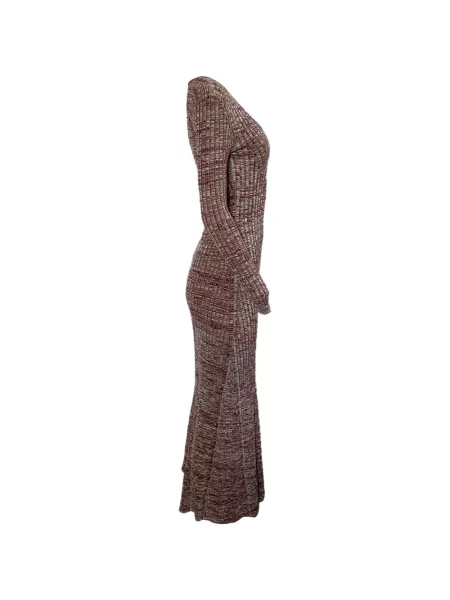 Rochie maxi Self-portrait din dantelă de costum roșu
