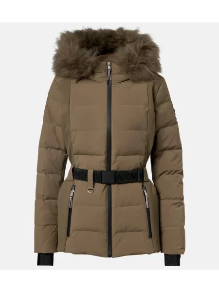 Kurtka puchowa Yves Salomon brązowa