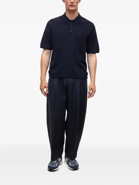 Πλεκτό polo Johnstons Of Elgin μπλε