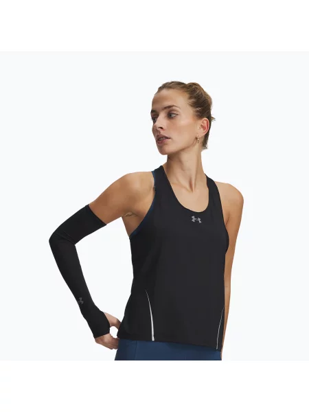 Tricou de alergare pentru femei Under Armour Velociti Pro Tank black/black/metallic silver negru