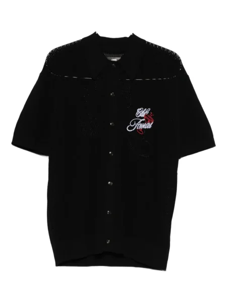 Cămașă Amiri cu broderie tricotate negru
