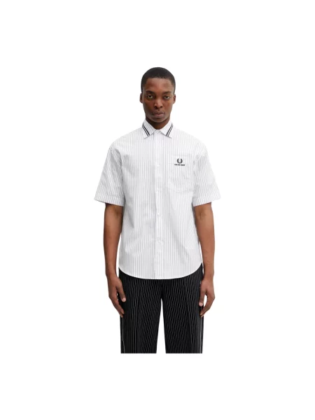Fred Perry Koszula Z Krótkim Rękawem Comfort Fit weiss biała