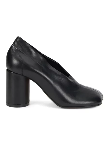 Czółenka Mm6 Maison Margiela skórzana czarna
