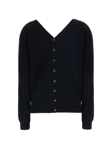 Cardigan Lisa Yang cu decolteu în V negru