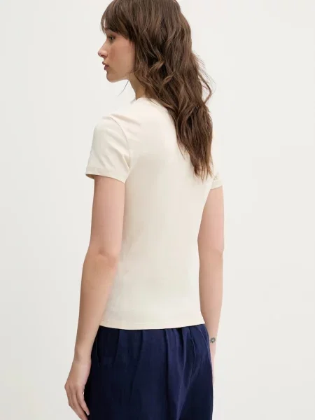 Tommy Jeans tričko béžové