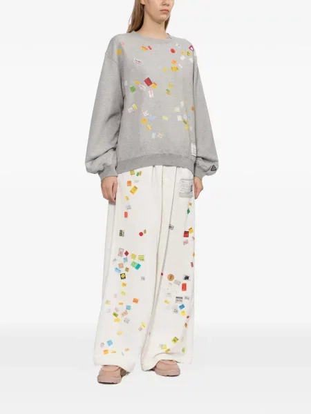 Blugi cu picior larg Maison Mihara Yasuhiro alb