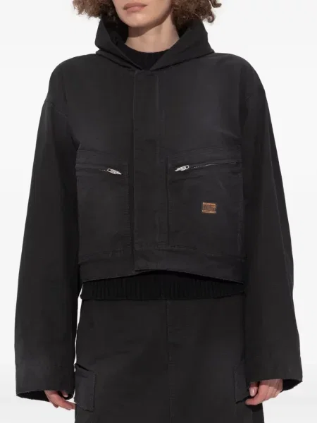 Geacă Balenciaga cu glugă negru