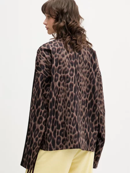 Cămașă Adidas cu imagine cu model leopard maro