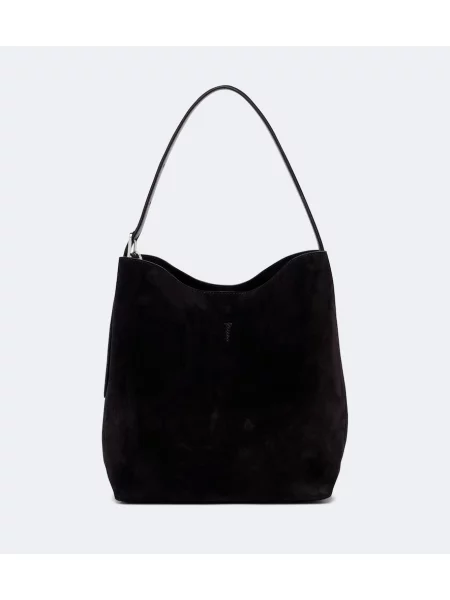 Cu centură geantă shopper Toteme din piele de căprioară maro